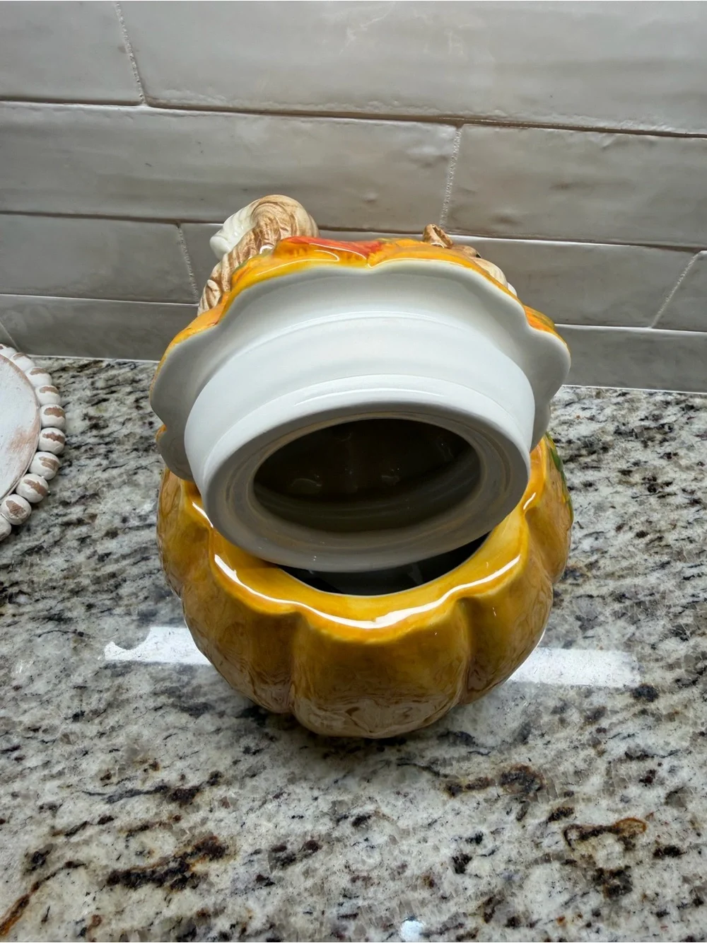 Pier 1 fall Squirrel Ceramic Decorative Jar